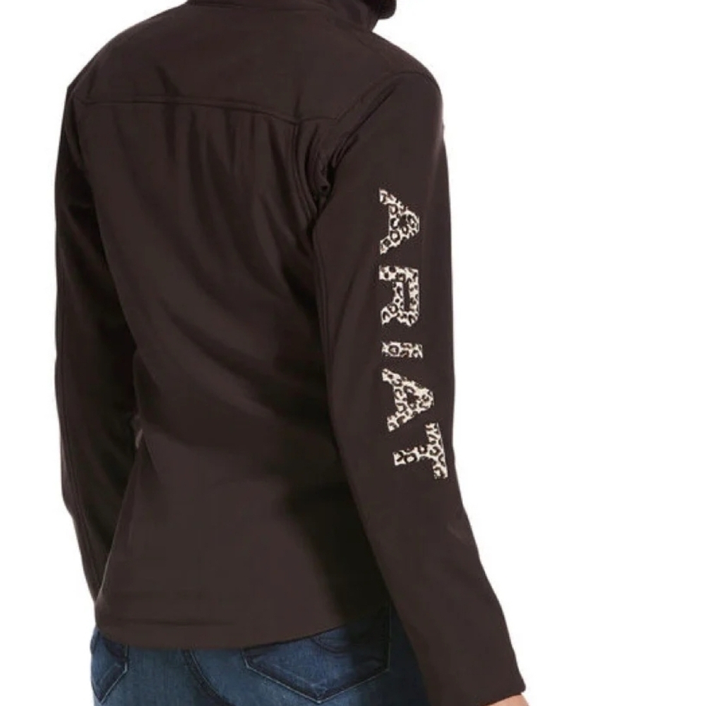 Ariat Softshell Jacket with Leopard Print Logo